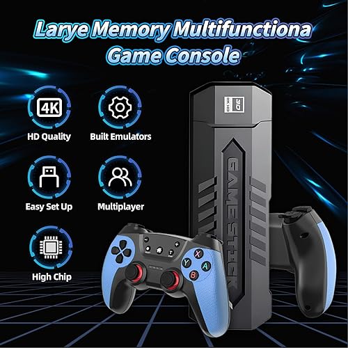 Miniatura 6 de X2 Blue Retro Game Stick 4K, consola de video emulador de 256 G incorporada, más de 70000 juegos retro, más de 50 emuladores, Plug and Play Video