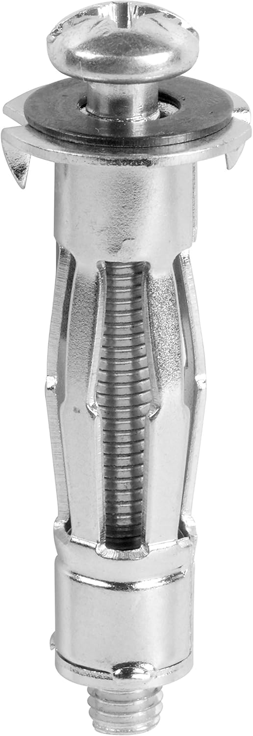TIMCO 50052CA M5 x 52-Zinc-Box of 100 Metal Cavity Anchor 60mm Screw, Silver