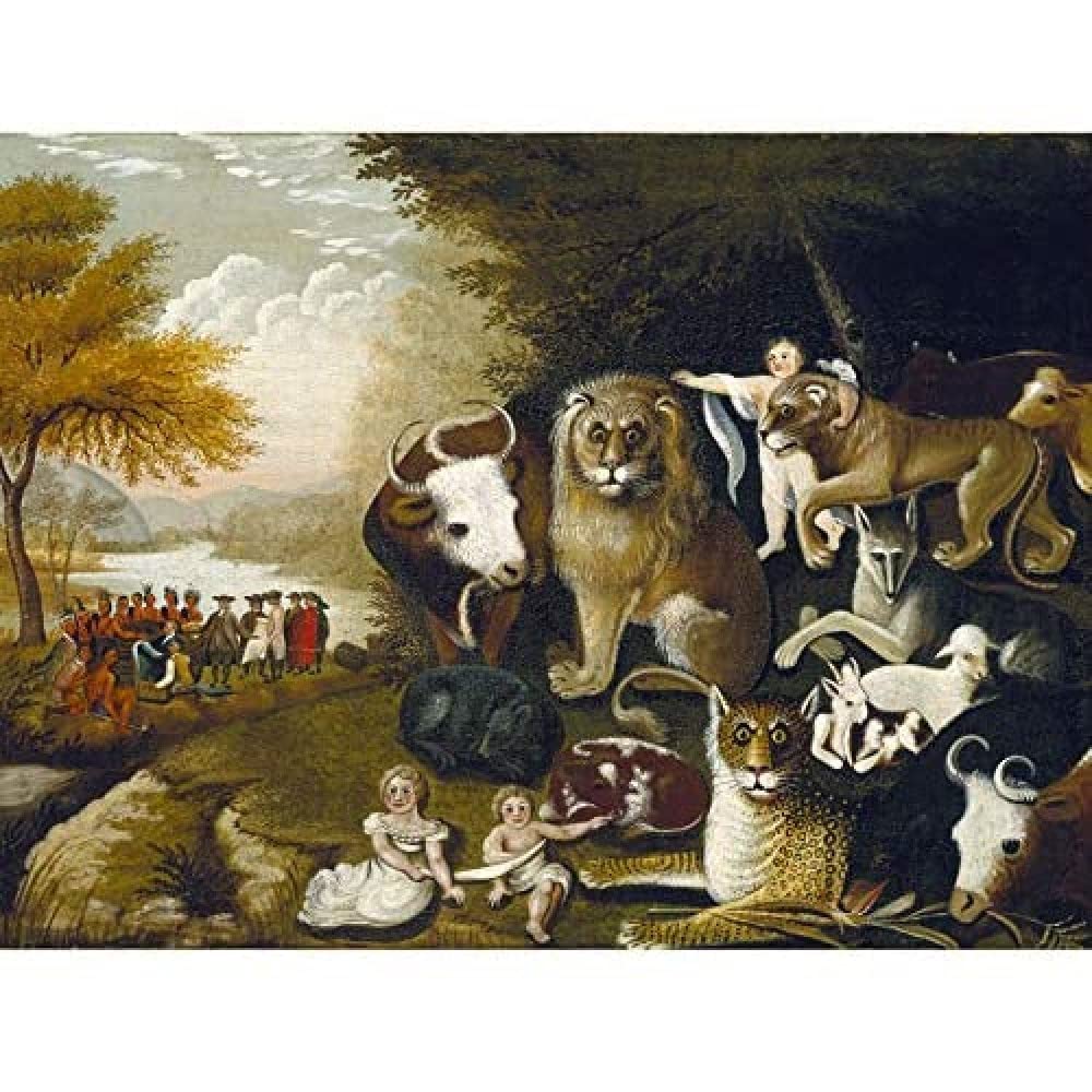 Edward Hicks The Peaceable Kingdom Unframed Wall Art Print Poster Home Decor Premium