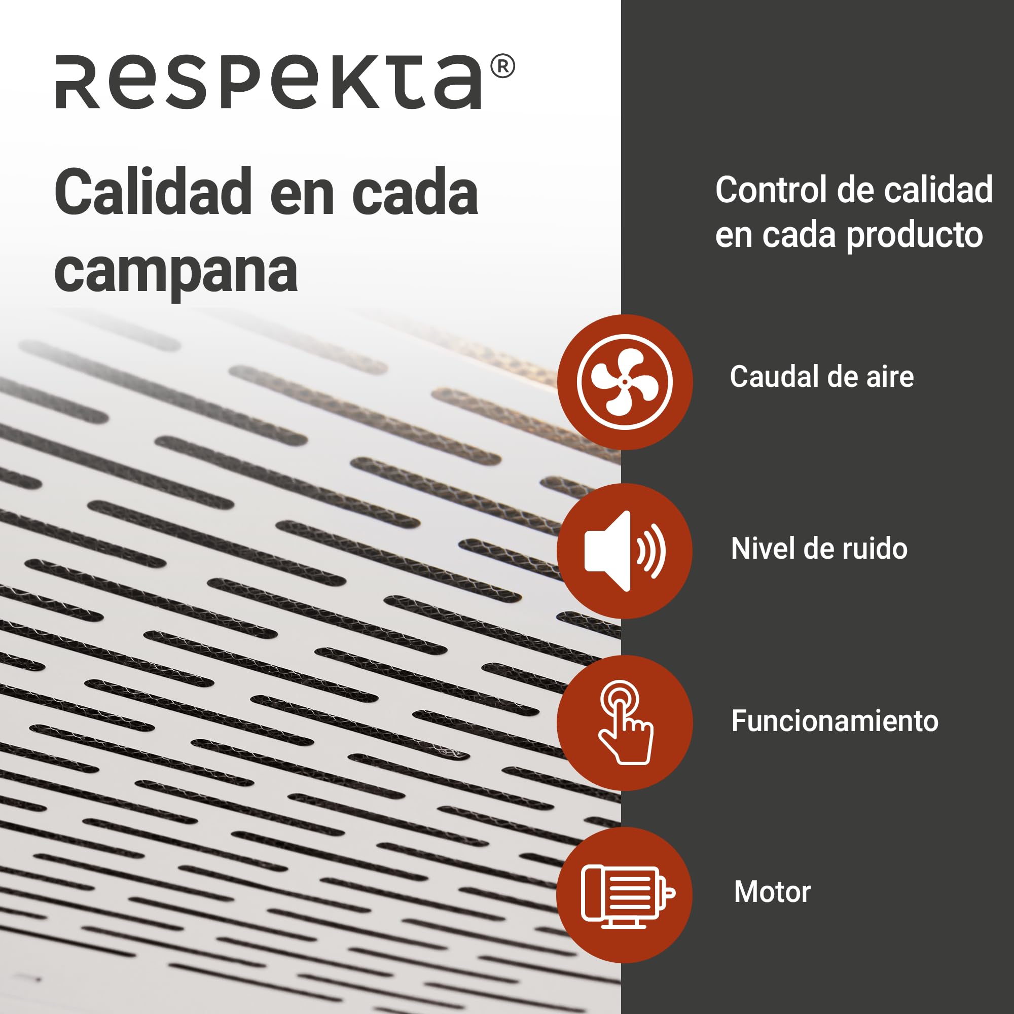 respekta DH520WL - Campana para empotrar (50 cm, eficiencia energética: C), color blanco