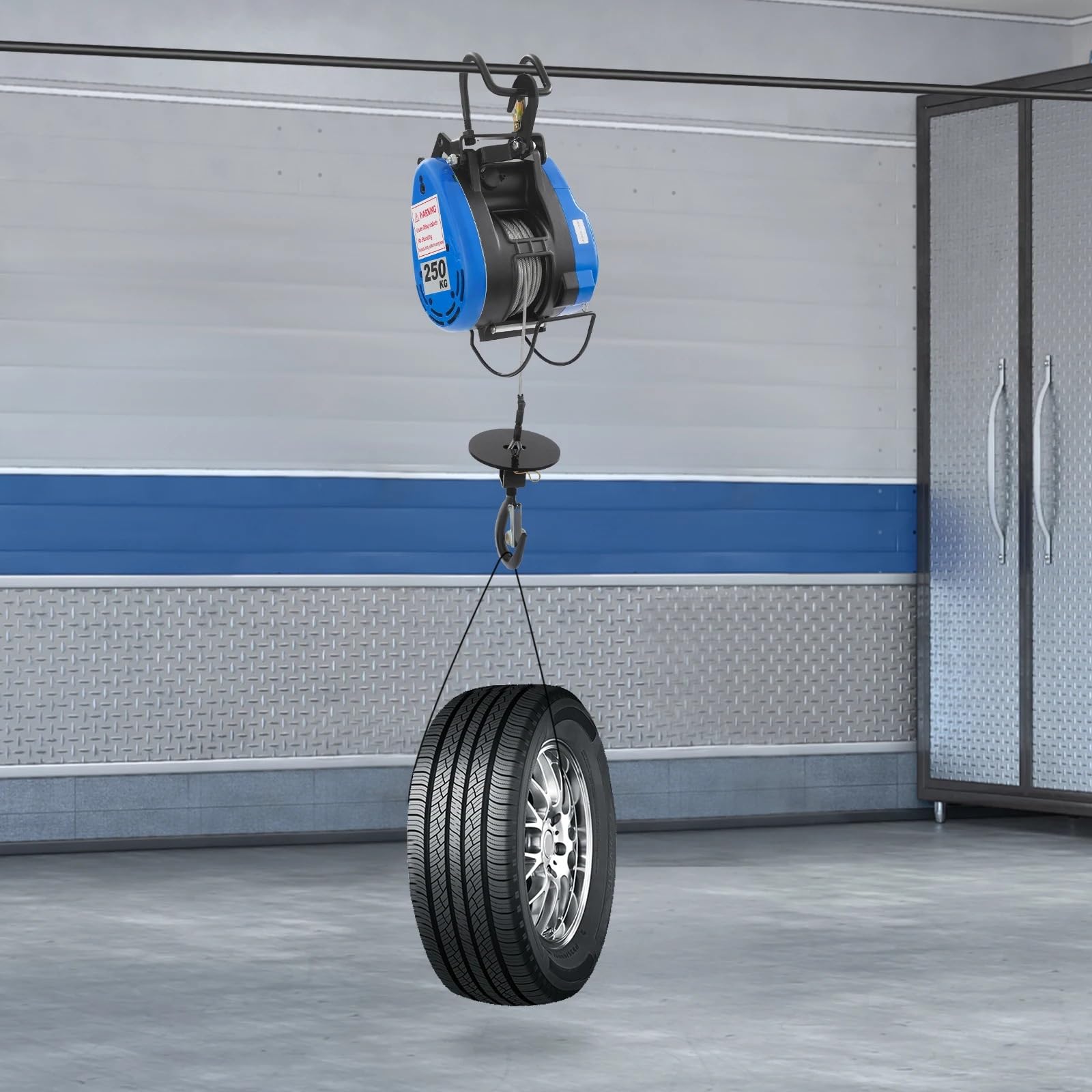 Seilhebezug 30 Meter elektrische Hebewinde, 250 kg, kabelgebunden, mit Fernbedienung, tragbarer Hängekran, kleine Motoren flaschenzug