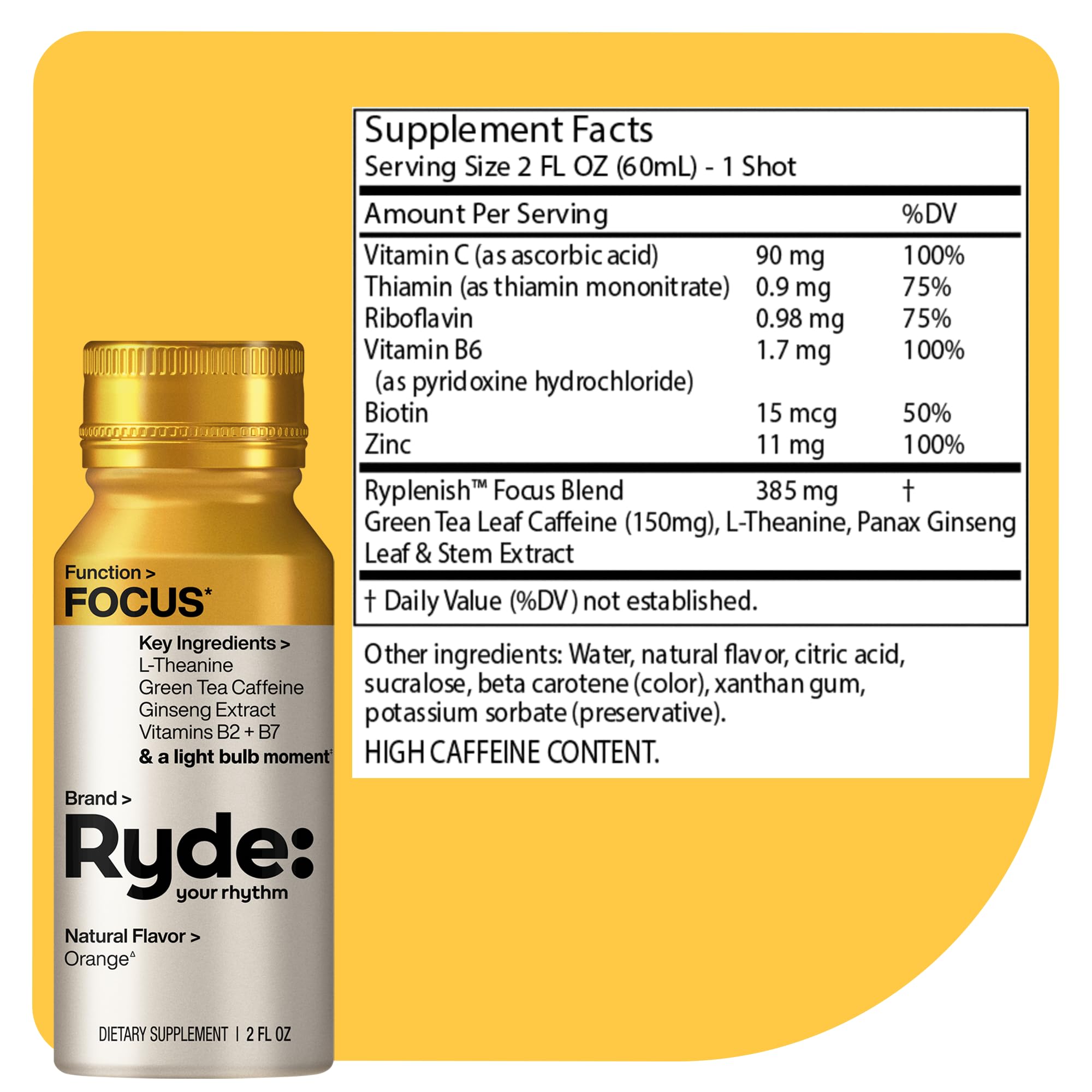 RYDE Variety Shots, Tropical, Orange & Raspberry Flavors, 6 Pack — Amazon image 7