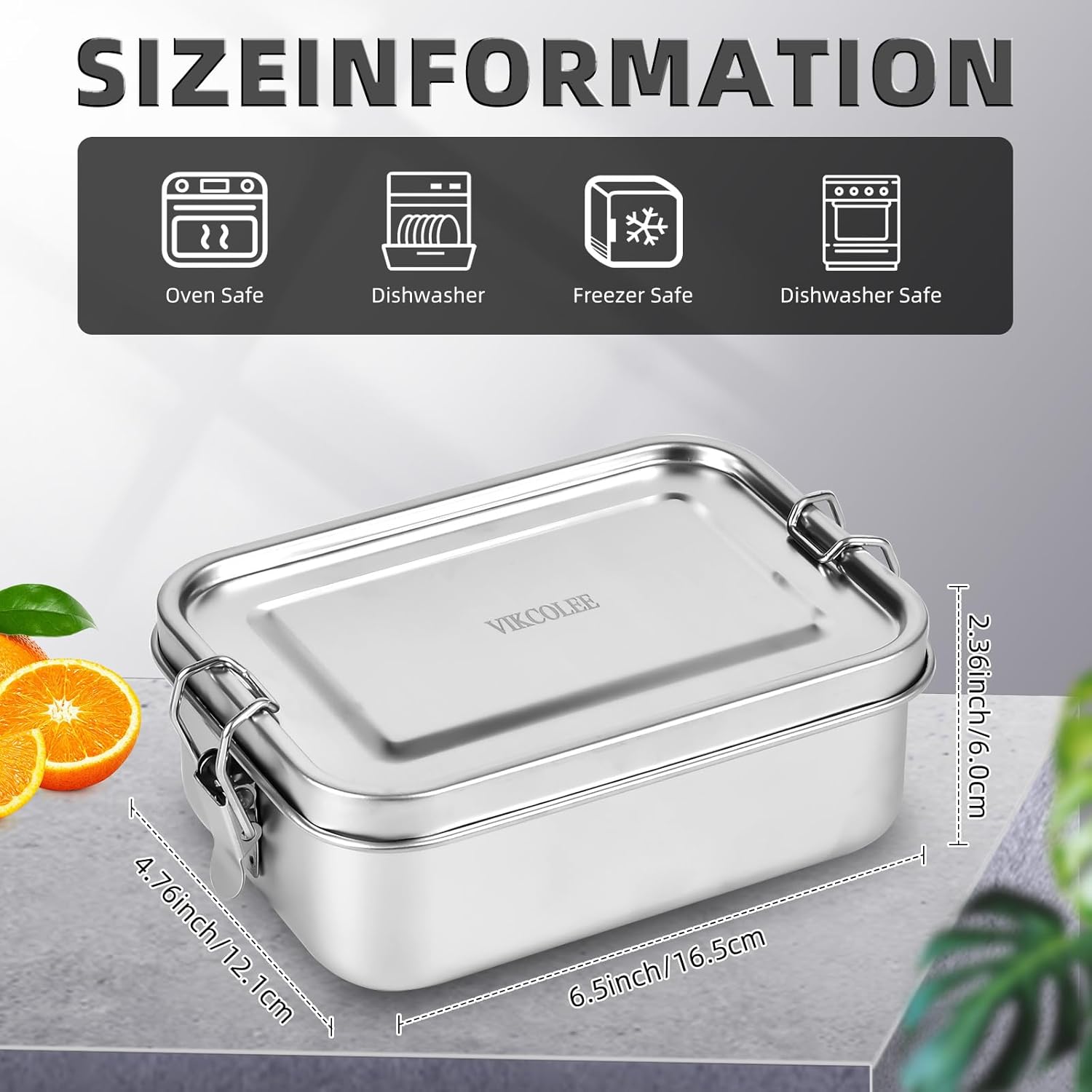 4 PCS Stainless Steel Bento Box 850ml, Metal Lunch Box Food Containers, Steel Lunch Container for Home, Work, Camping - Image 2