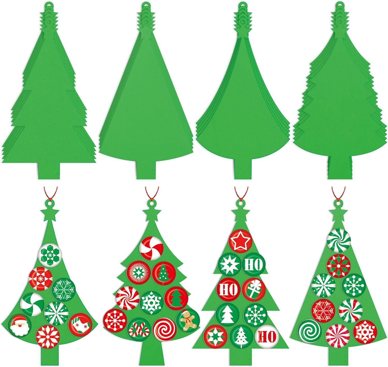 Karenhi 24 Set Foam Christmas Tree Craft Kits for Kids