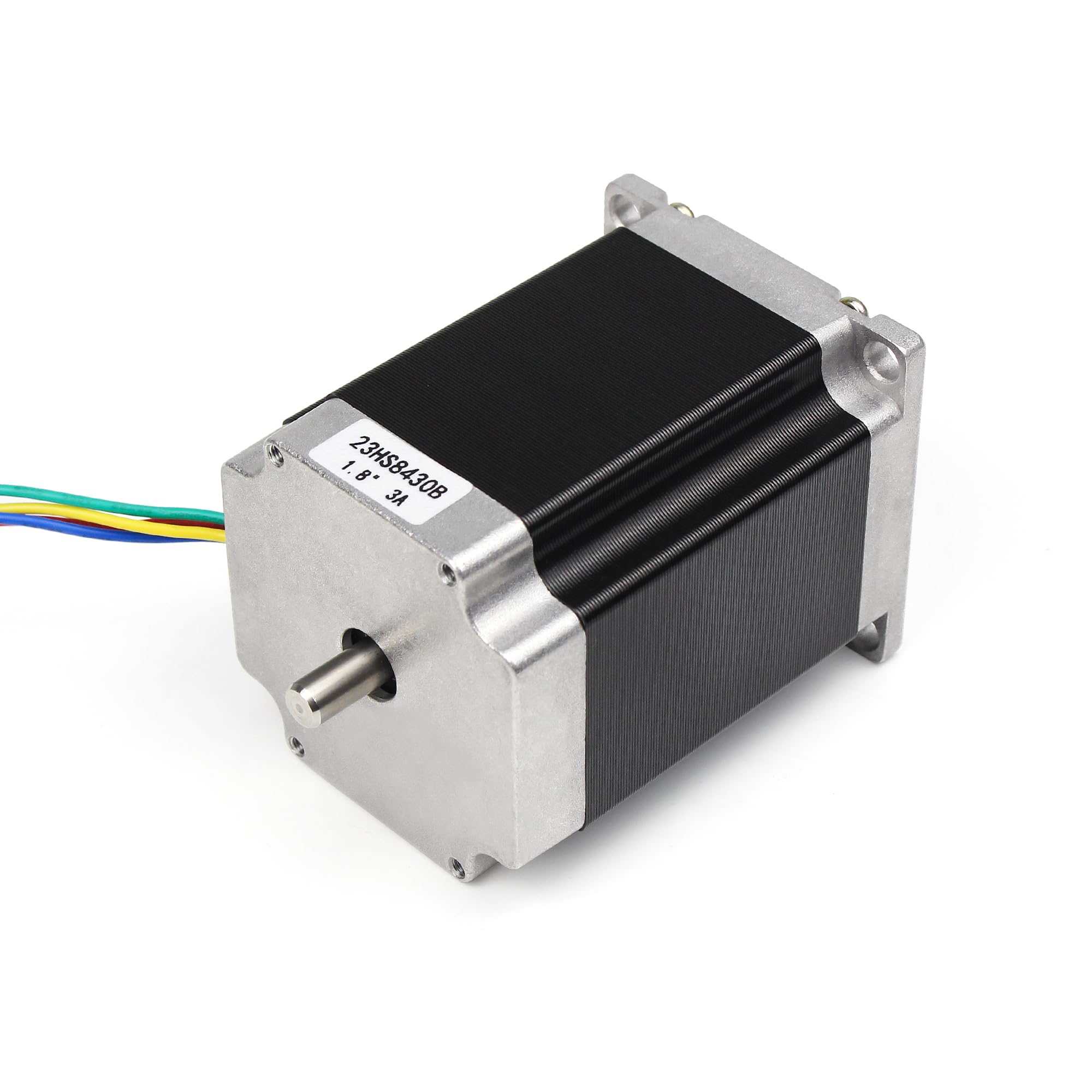 RATTMMOTOR Motore passo-passo Nema 23, motore stepper, a doppia gamba, 4 fili, 3 A, 1,8 Nm, 2 fasi, 1,8 gradi, 57 x 57 x 76 mm, 4 fili per stampante 3D/fresatrice CNC (23HS8430B)