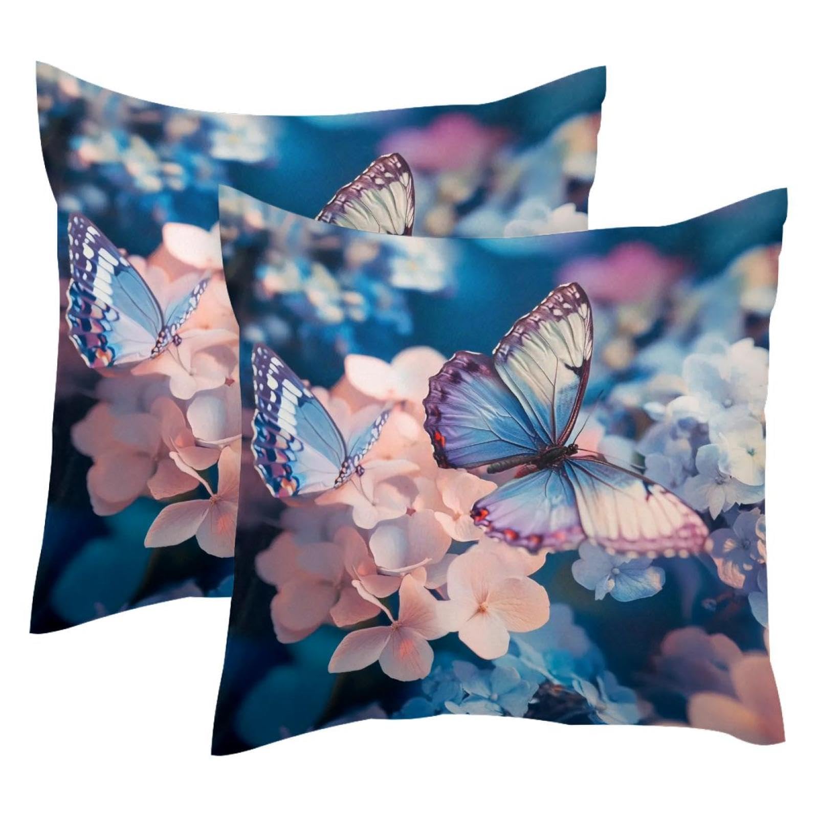 Housses de coussin en velours motif papillon 50x50 cm pour raviver un vieux canapé