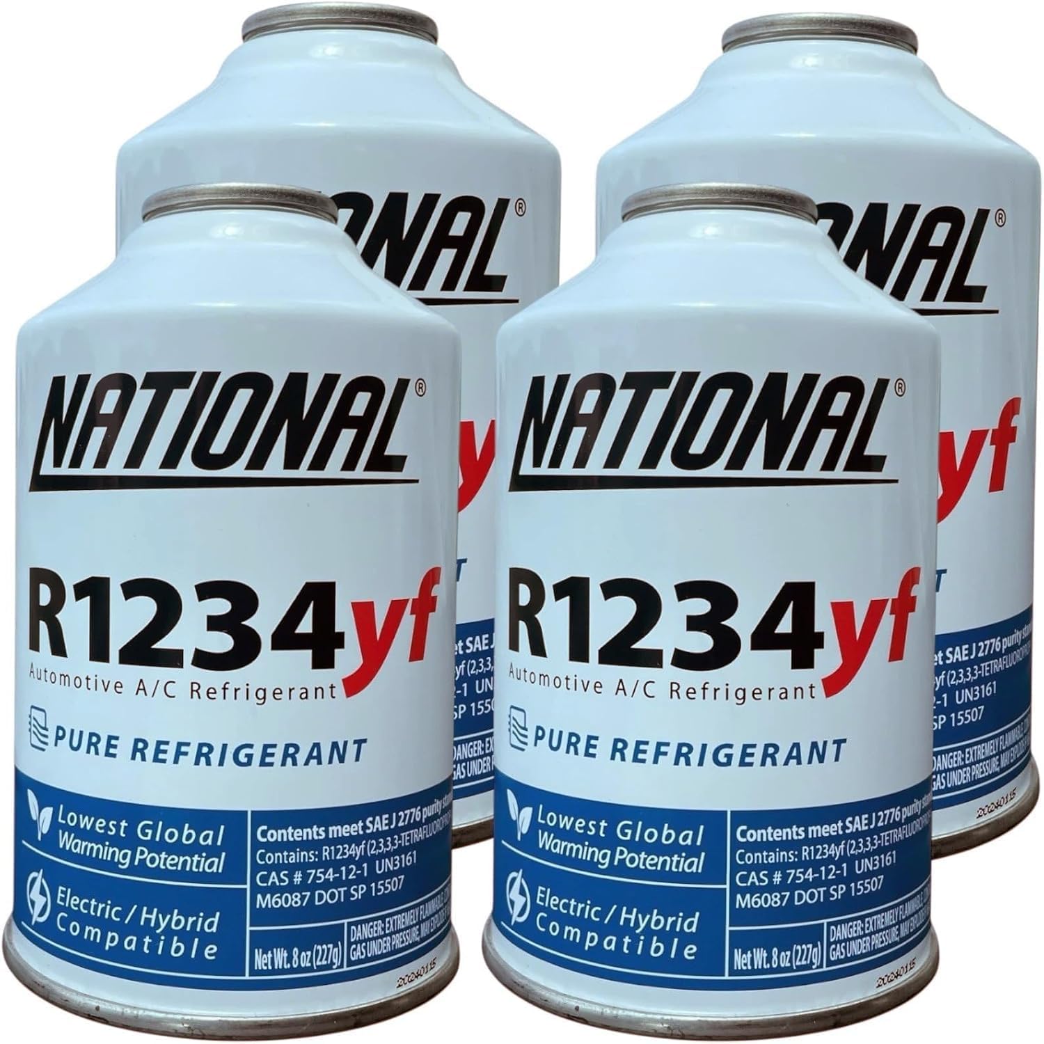 R1234YF Automotive Replacement | 8oz Self-Sealing Can for AC Recharging (4 Cans)