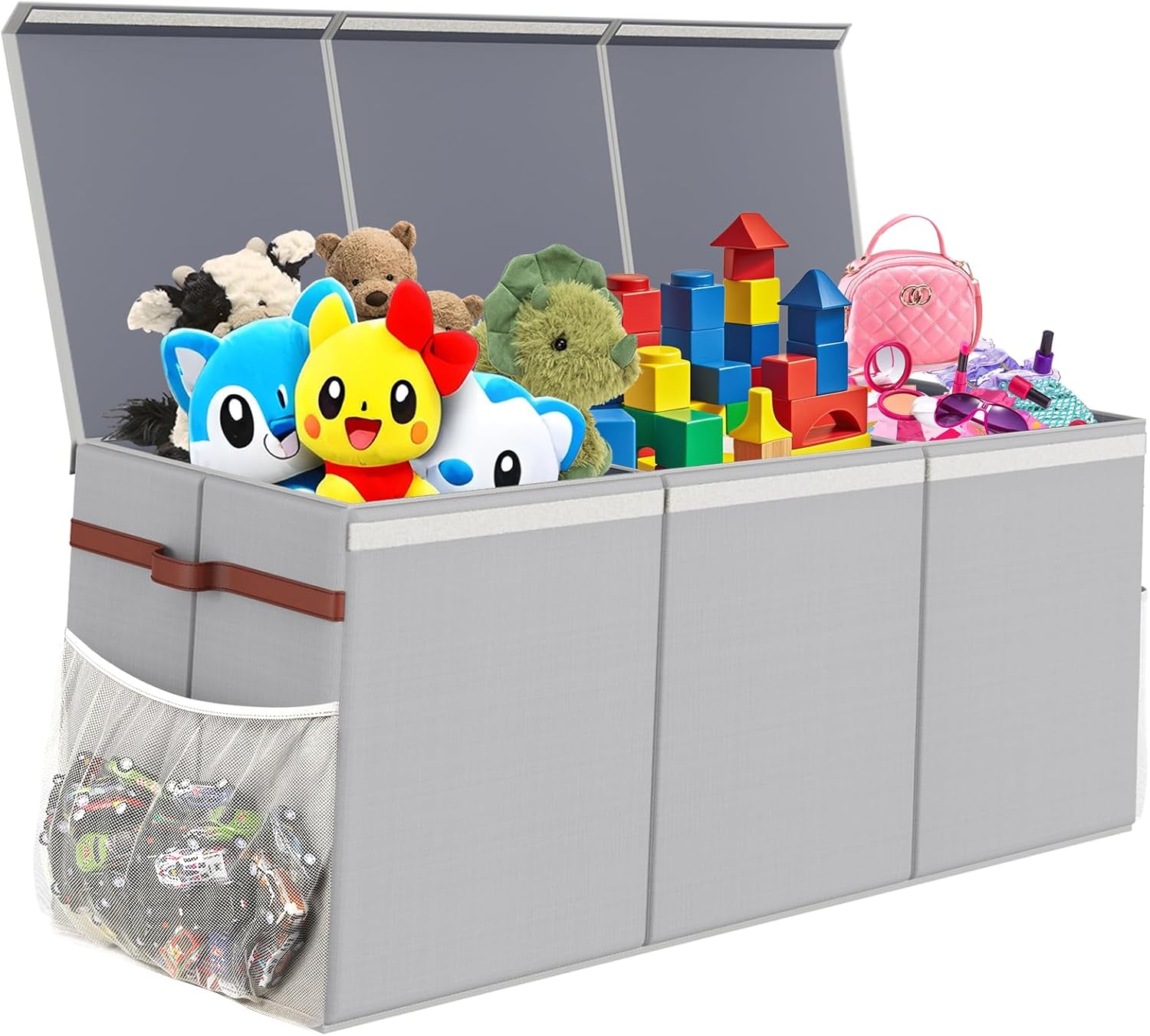 Extra Large Sturdy Toy Box, 40"x16"x14" Stuffed Animal Storage Bins with Lids, Collapsible Clothes Toy Chest Bins for Boys, Girls,Toddlers, Living Room Area Basket Organization and Storage