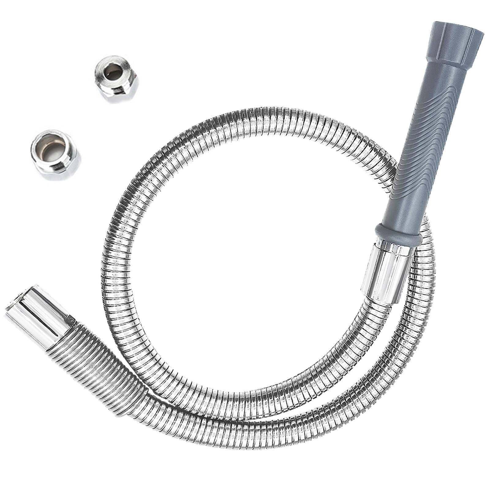 20" Commercial Sink Sprayer Hose – Stainless Steel Pre-Rinse Hose With Non-Slip Handle, Replacement For Kitchen Faucet