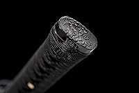 Vista 7 de Espada japonesa samurái negra Katana espadas forjadas a mano