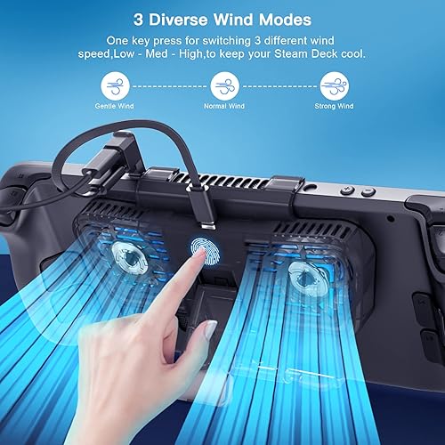 Miniatura 2 de Ventilador de refrigeración RGB para válvula de cubierta de vapor y Nintendo Switch OLED muelle de ventilador de refrigeración con soporte y