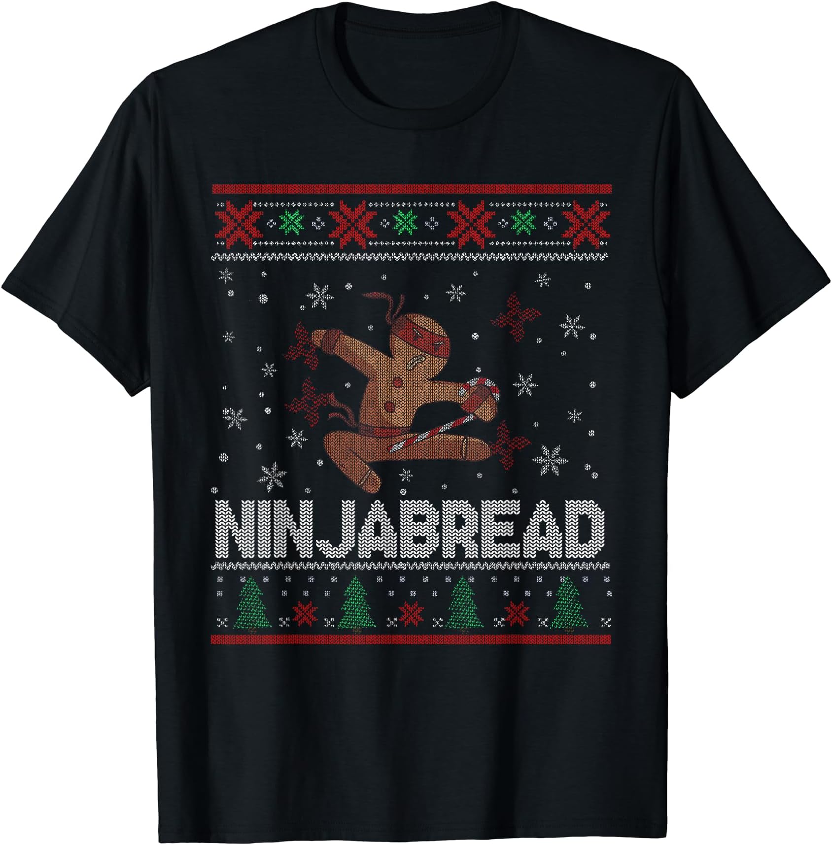 Cookie Gingerbread Man Ninja Christmas SweaterNinjabread Cookie Gingerbread Man Ninja Christmas Sweater T-Shirt
