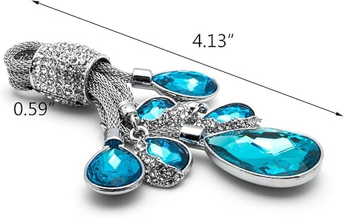 Miniatura 4 de Xotic Tech - Llavero de cristal brillante con forma de gota de agua, accesorios de decoración, ajuste universal