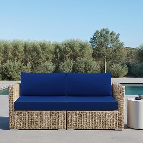 Miniatura 3 de idee-home Cojines de exterior para muebles de patio, cojín de asiento para exteriores, impermeable, Hampton Bay, asiento profundo, cojines de