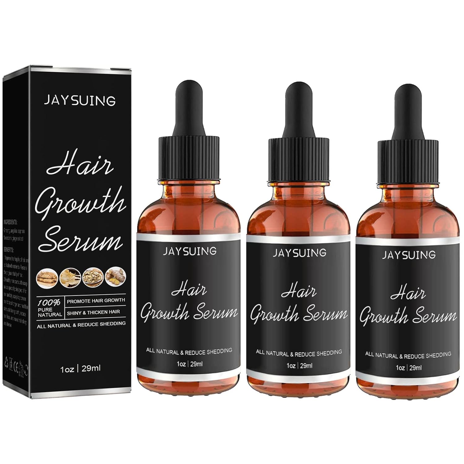 3Pcs Allurium Hair Growth Serum for Black Women, 2023 New