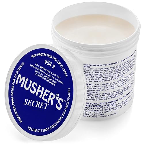 Musher's Secret Dog Paw Balm, Hot Pavement, Ice & Salt Protection, 454g