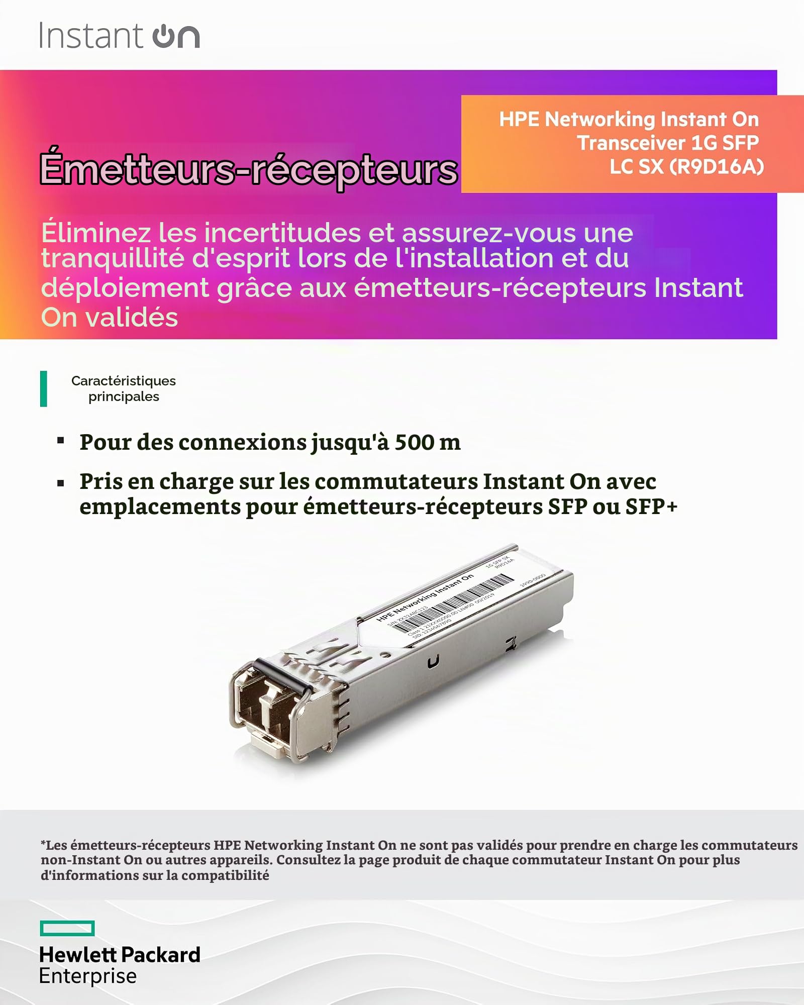 Émetteur-récepteur HPE - Aruba R9D16A