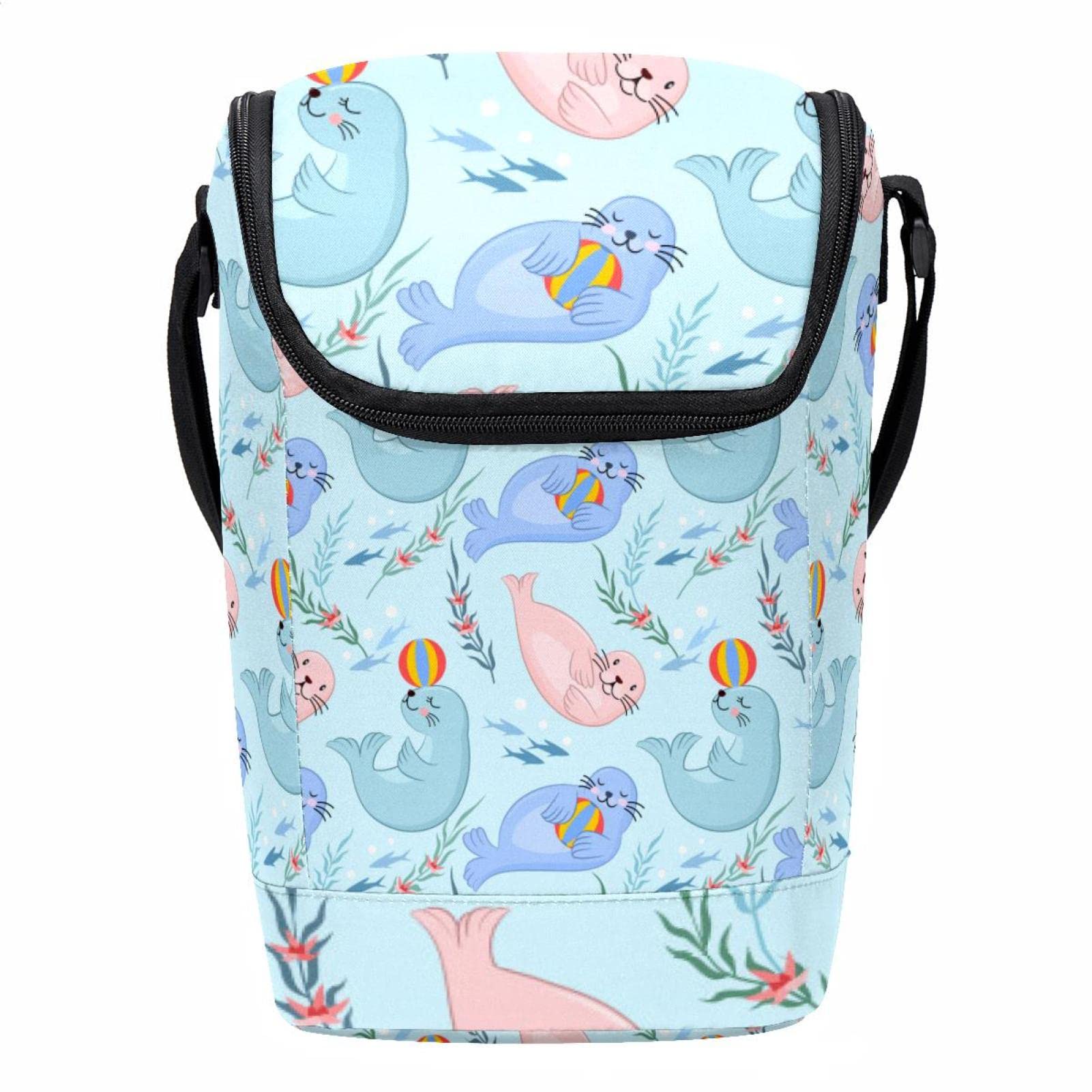 Bolsa de almuerzo de león marino con pelota lonchera para hombres y mujeres hacia el trabajo