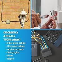 Vista 4 de STEREN Coaxial Cable Clips - Cable Holder - Siding Clips for Hanging - Cord Holder for Desk - Cable Clamps - Cord Clip - Wire Organizer Clips - Tv