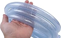 Vista 3 de Tubo de vinilo de PVC trenzado transparente de alta presión, flexible, 3/4" DI, 50 metros