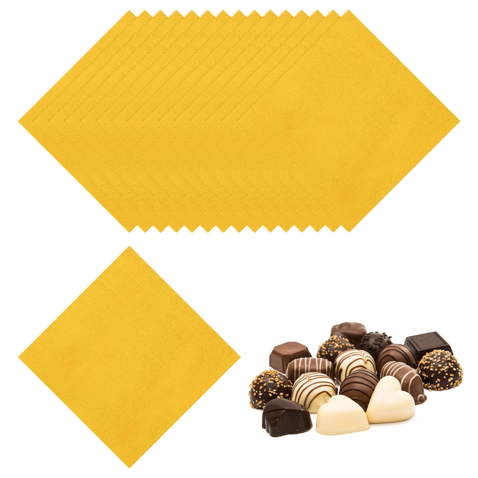 Papier aluminium confiserie mariage et fêtes pour décorer vos tables de buffet, 20x20cm