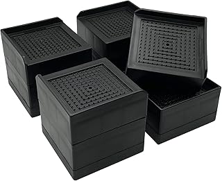 Bed Furniture Risers, Adjustable Raise Blocks, 1.5,3,4 and 6 inch Stilts...