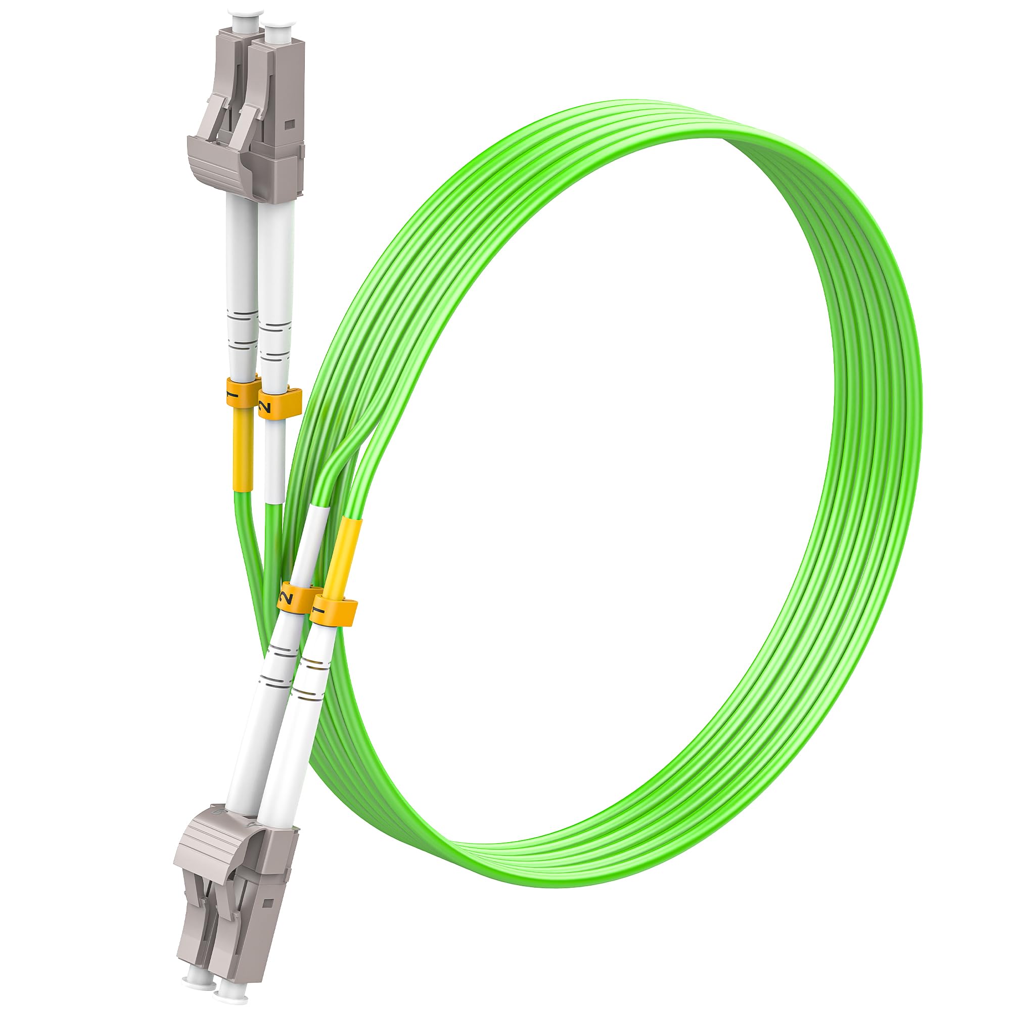 1M/3ft OM5 LC to LC Fiber Patch Cable, High-Speed 10Gb/40Gb/100Gb 50/125μm Multimode Duplex Fiber Patch Cord LSZH Jacket, Ideal for Data Centers and Networking - 1M (3ft)