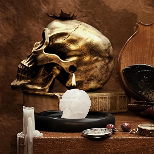 Miniatura 4 de Readaeer Moldes de silicona de calavera, moldes de calavera 3D, 6 estilos grandes de silicona para resina, hielo, chocolate, jabón, arcilla,