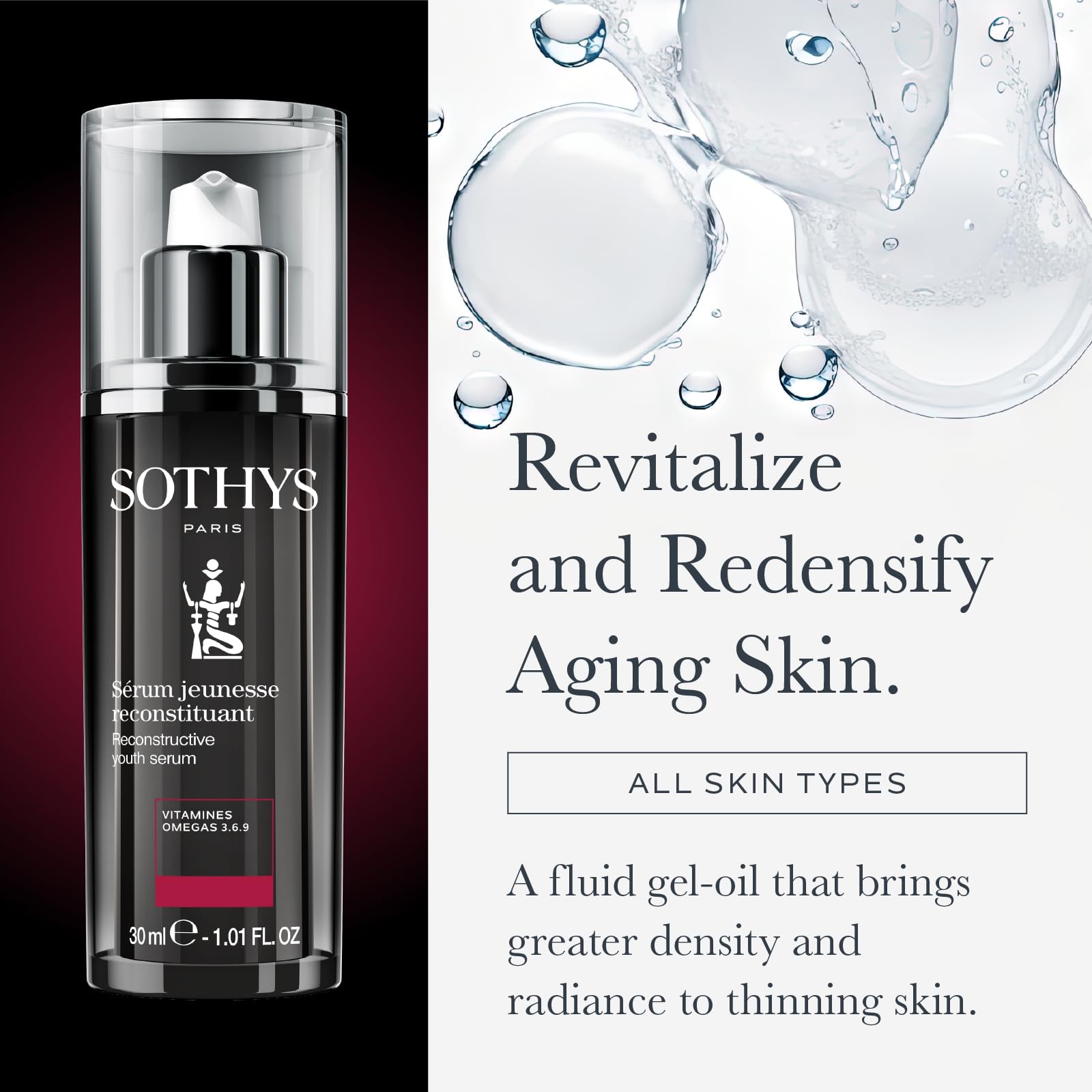 SOTHYS Reconstructive Youth Serum | Face Serum with Vitamins and Hyaluronic Acid for Anti-Aging, Wrinkle Reduction | For All Skin Types