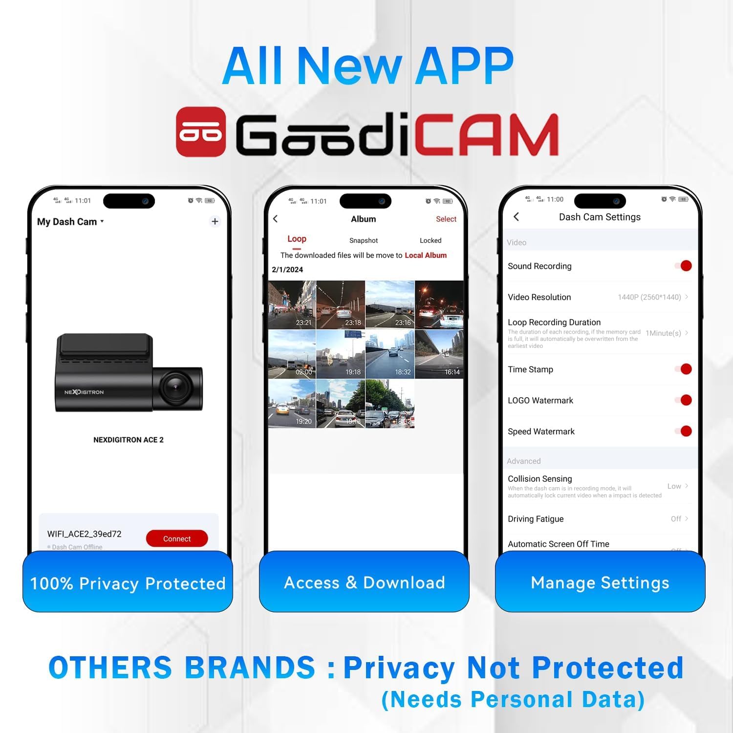 NEXDIGITRON ACE 2: 2K Car Dash Cam - Voice Control -7