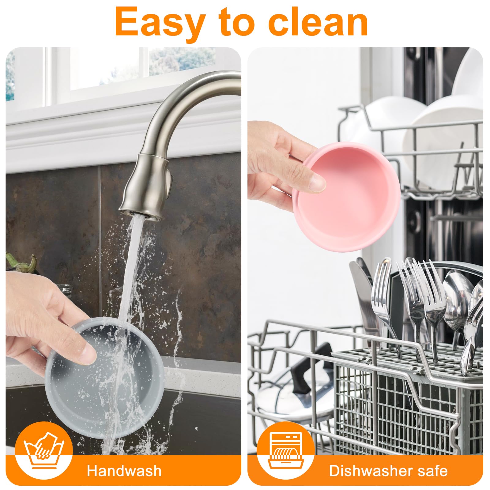Moldes para huevos para freidora de aire, moldes de silicona antiadherentes, vasos escalfadores de huevos resistentes al calor, accesorios reutilizables para cocinar y hornear huevos y magdalenas, 4