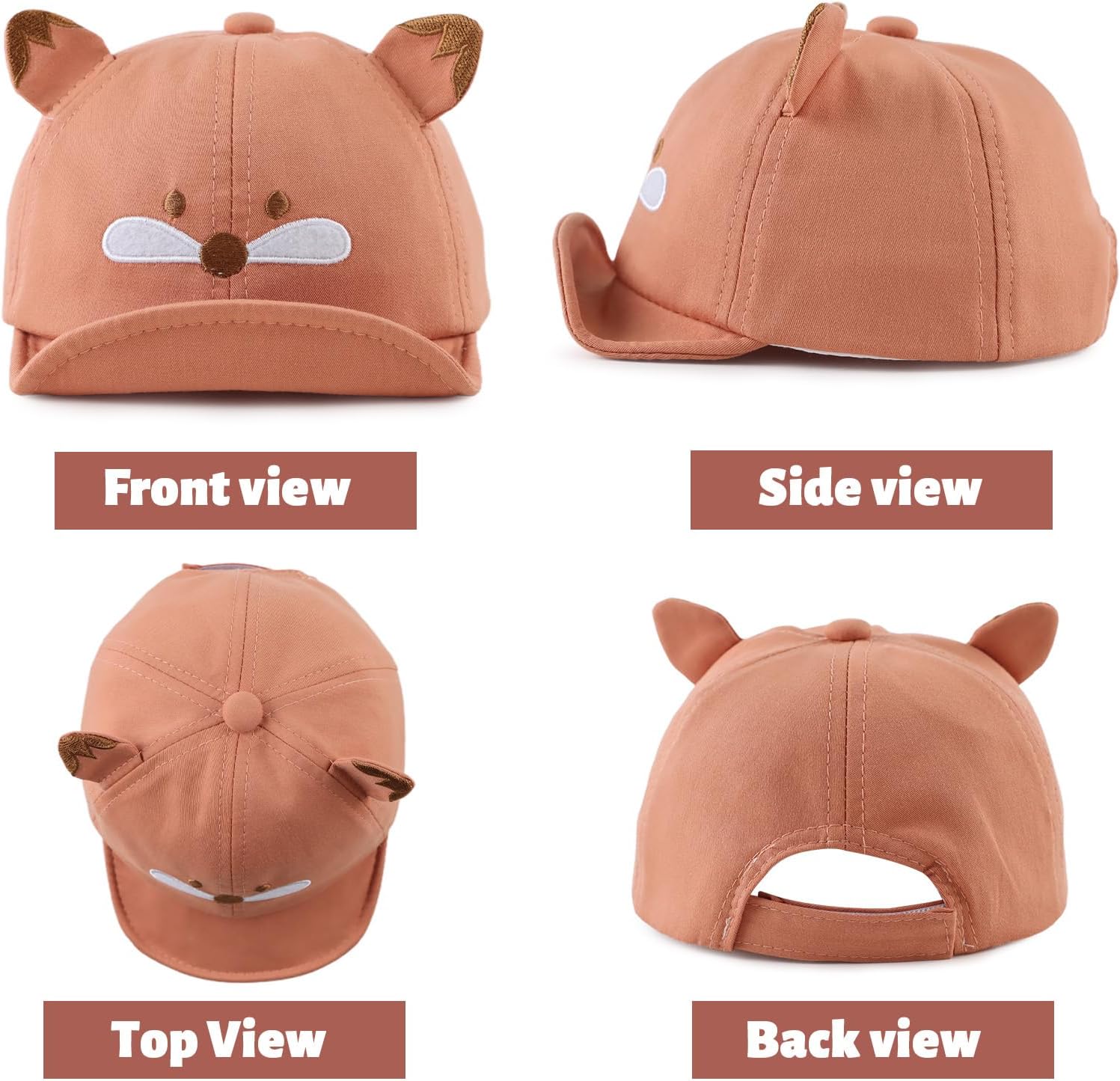 OMUKY Cotton Baby Toddler Hat Sun Protection Toddler Baseball Hat Infant Boys Girls Beach Cap Cute Baby Baseball Cap 3M-18M - Image 2