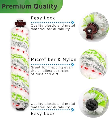 Miniatura 3 de Piezas de repuesto para aspiradora Bissell CrossWave PET PRO CrossWave inalámbrico, rollos de cepillo para mascotas, rollos de cepillo de múltiples