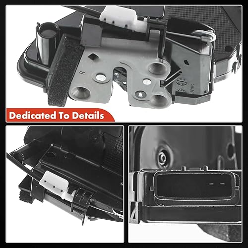 Miniatura 7 de A-Premium Pestillo de bloqueo de puerta y conjunto de cables compatible con vehículos Nissan  Altima 2013 2014 2015 2016 2017 2018 2.5L 3.5L Sedan