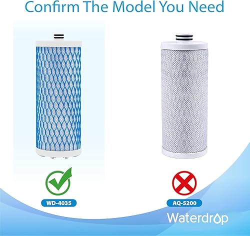 Miniatura 5 de Waterdrop Filtro de agua para encimera, repuesto para AQ-4035®, AQ 4025, se adapta a sistemas de agua potable AQ4000, AQ4050, AQ4500