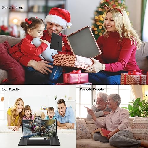 Miniatura 7 de Lupa de pantalla de 12 pulgadas para teléfono celular, proyector de aumento de pantalla 3D HD, expansores de ampliación de pantalla para películas,