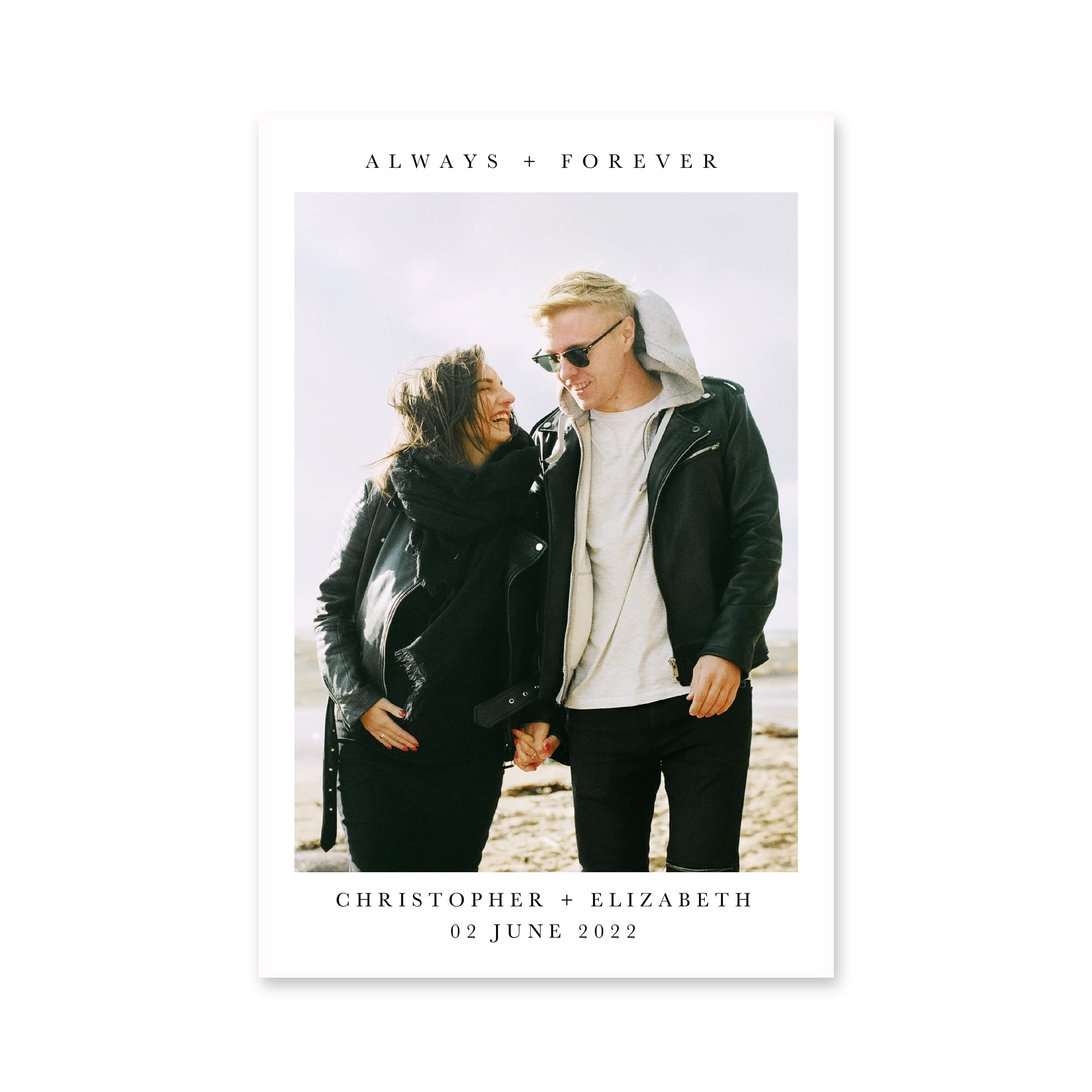 WEDDINGSTAR Custom Printed Photo Wedding Invitations - Timeless Snapshot - Vertical (Pack of 100)