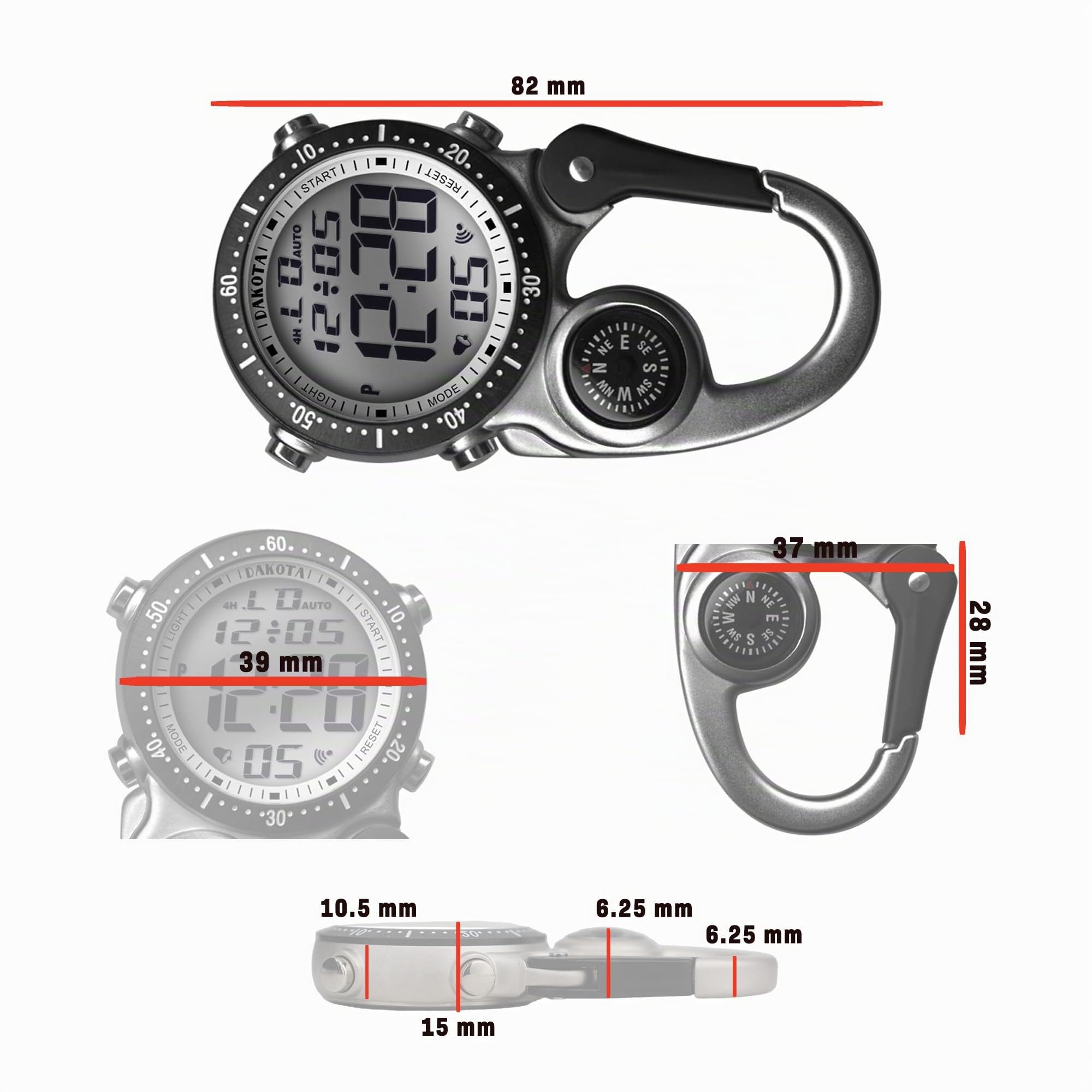 Dakota Watches Company, Digitale Uhr zum Anklippen