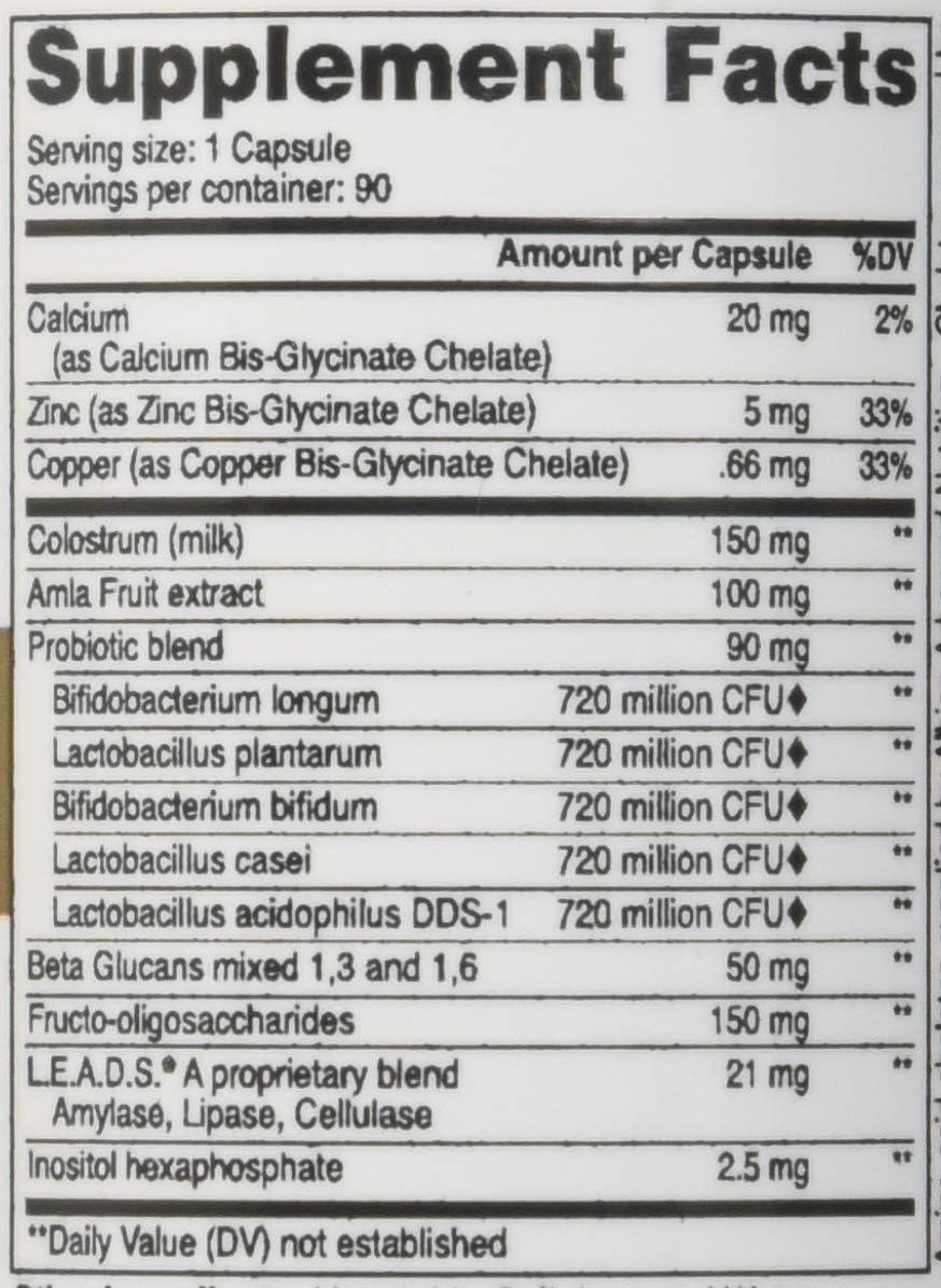 NWC Naturals Pro-Biotics Plus, Natural Probiotics for Men, Women and Kids, Immune System Support Vegetarian Supplement, Supports Good Digestive Health, Probiotic and Prebiotic, 90 Capsules