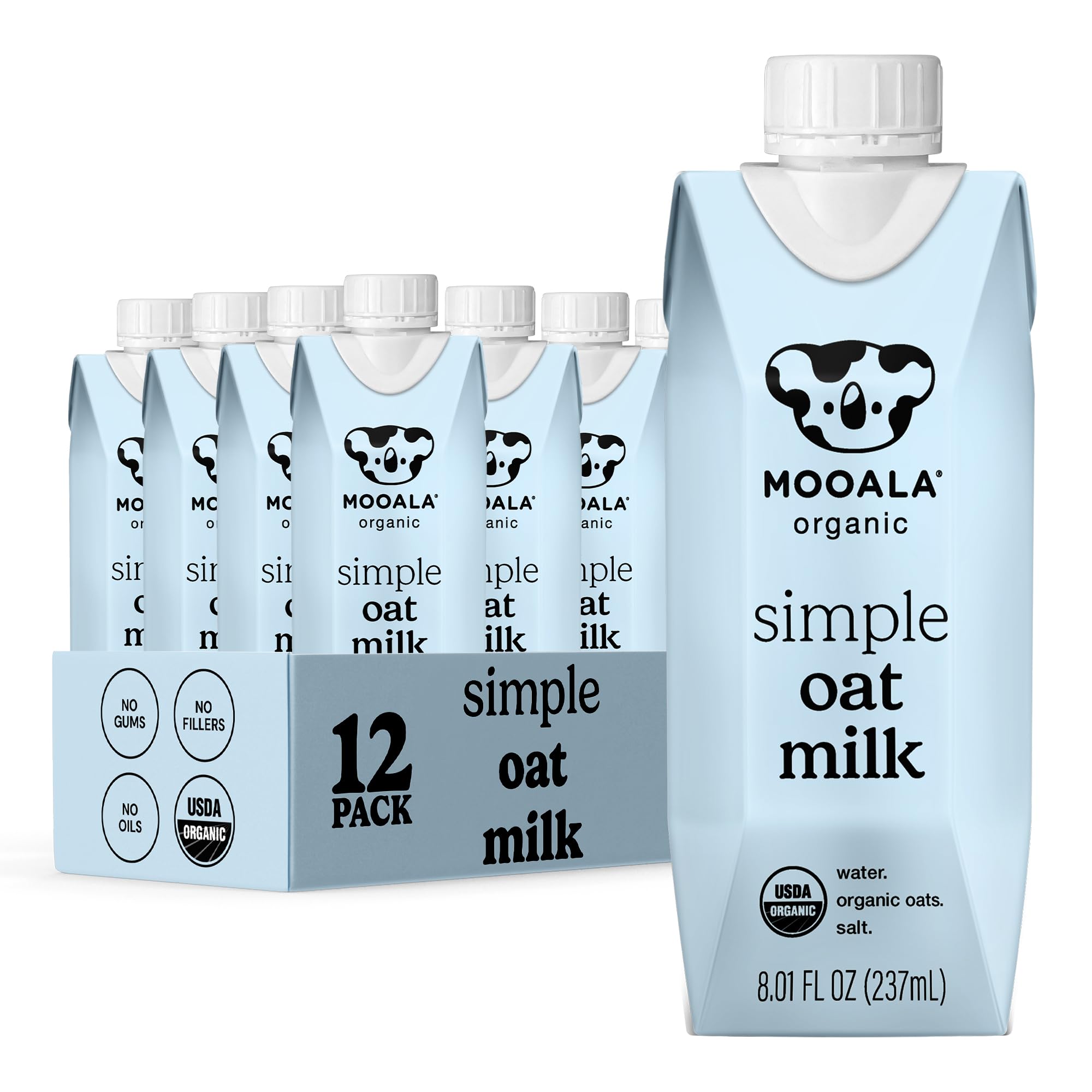 MooalaSimple Oatmilk Organic Shelf Stable 237 mL Case of 12