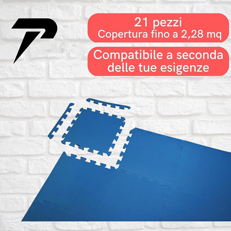 Tuco Sport 21 darabos puzzle fitness szőnyeg csúszásmentes edzőpad ütéselnyelő védelemmel