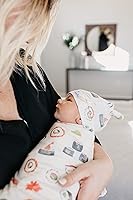 Vista 7 de Gorro de bebé con nudo superior elástico suave "Baja" por Copper Pearl