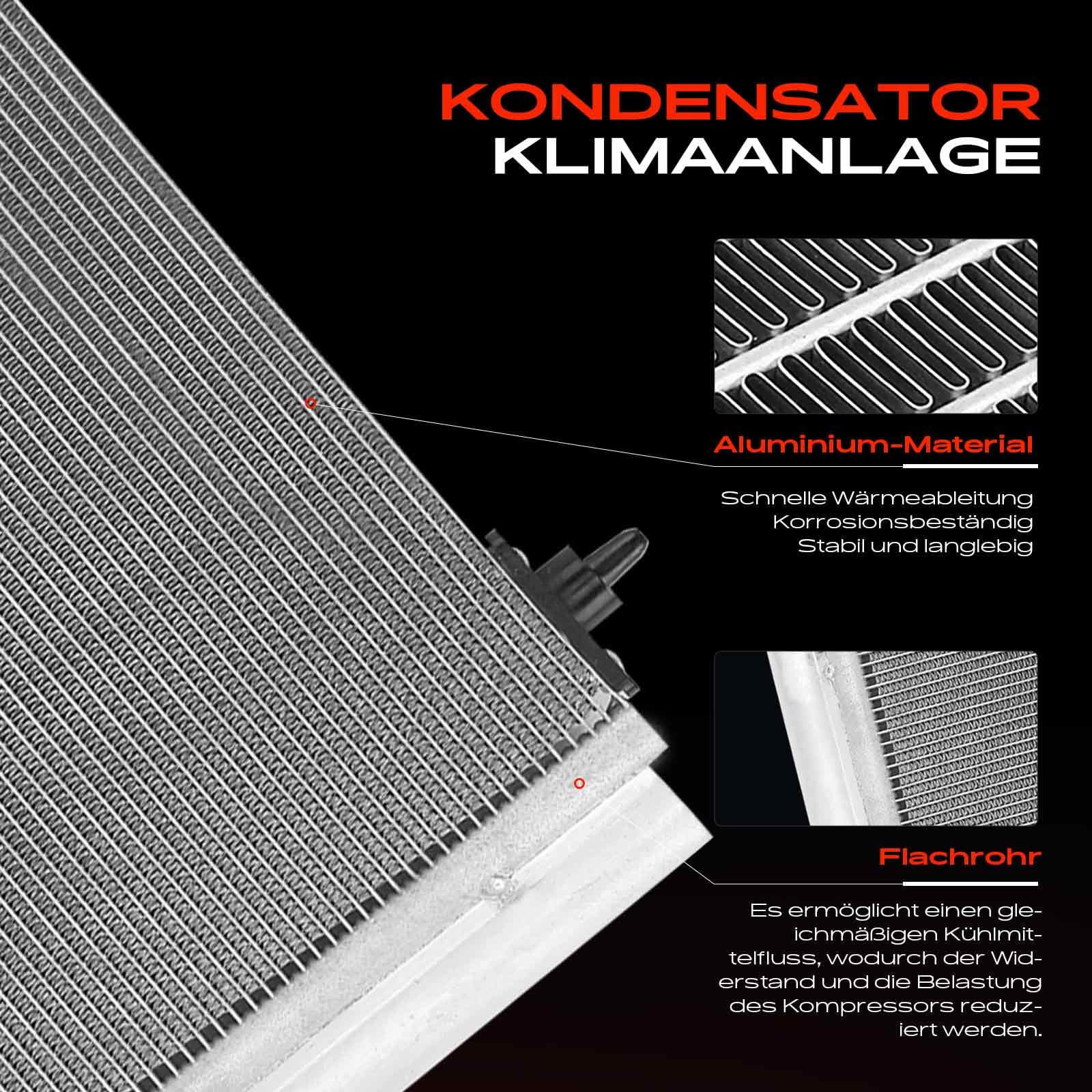 Frankberg Kondensator Klimaanlage Kompatibel mit Berlingo B9 2008-2022 C4 LA 2004-2011 307 3A/C 2000-2014 308 I 4A 4C 2007-2015 Replace# 9685947480
