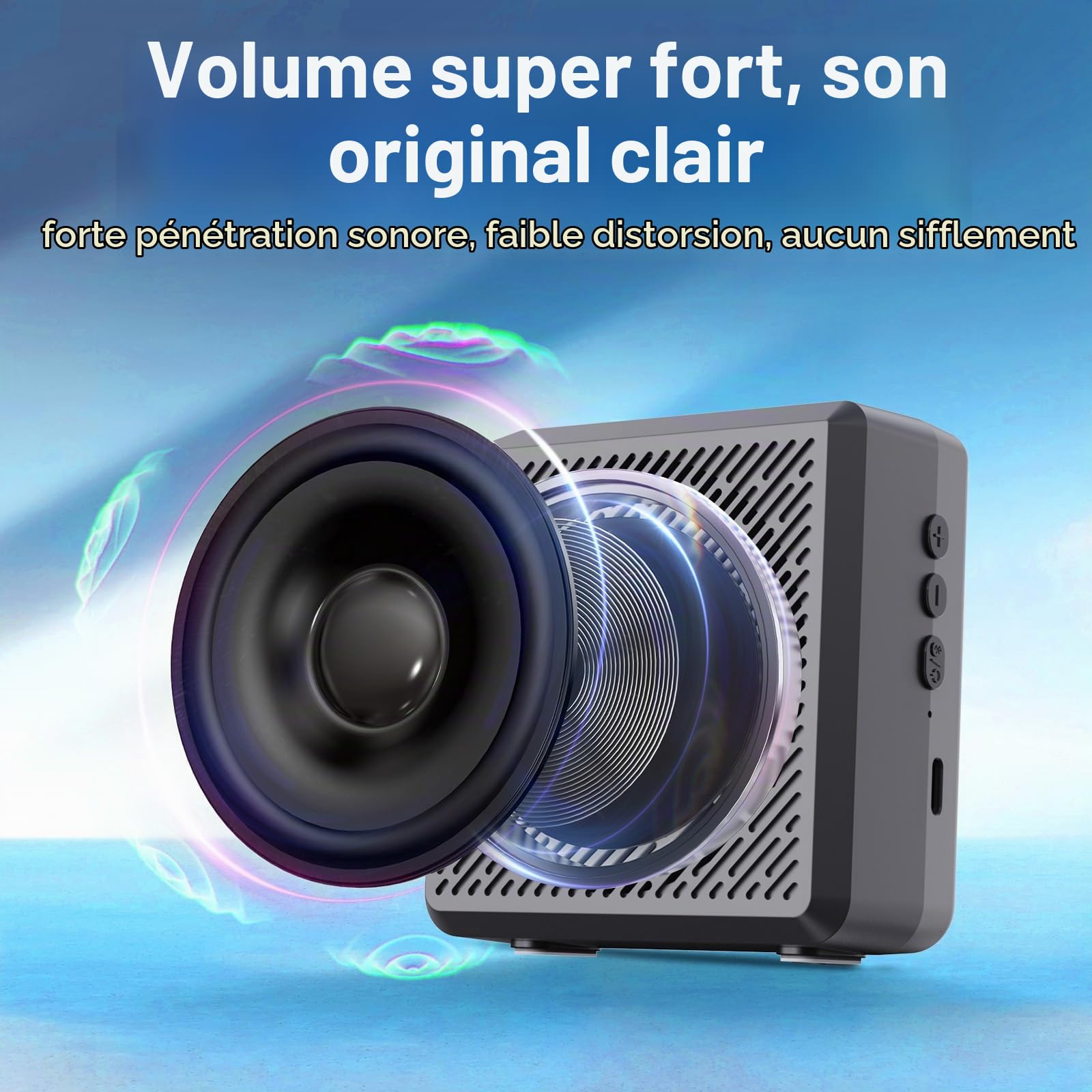 Microphone cravate sans fil 2,4 G avec amplificateur de voix, pour