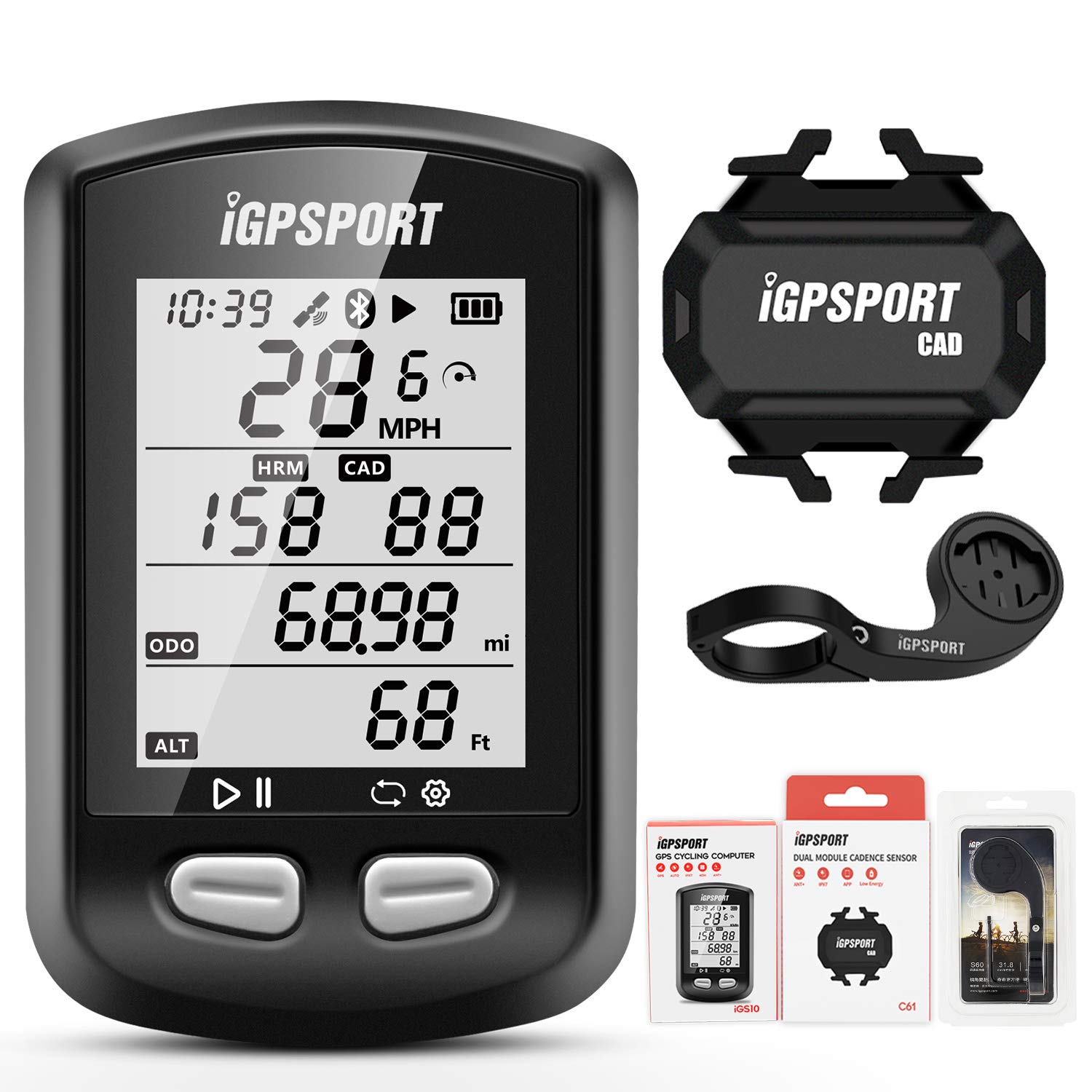 Buy iGPSPORT iGS10 Wireless Bike Computer, IPX6 Waterproof Cycling