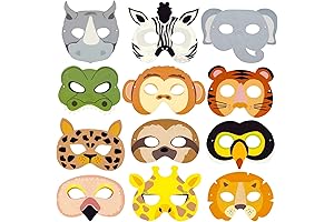 24-Count Safari Party Photo Booth Props: The Ultimate Animal Adventure