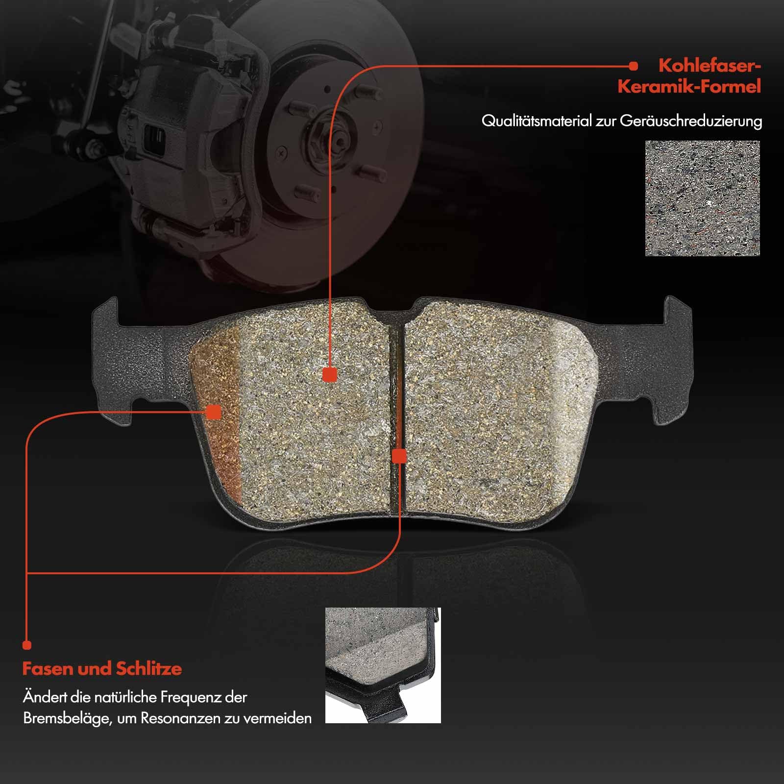 Frankberg Klocki hamulcowe, tarcze hamulcowe, kompatybilne z Galaxy 2015-2025 Rear Brake Rotors + zestaw 2 par zamienników KTJ1GC2M007AA