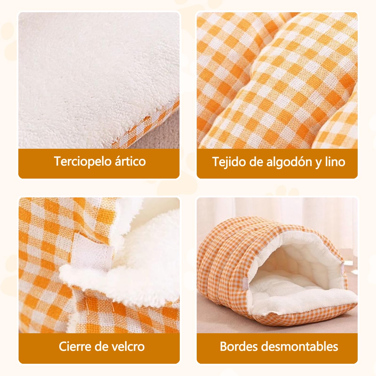 Galatée Cama para Gatos y Perros, Rellena De Algodón PP (L, Verde)