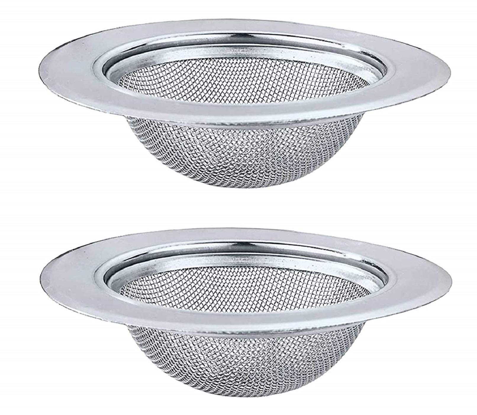 Kuber Industries Stainless Steel 2 Pieces Sink Strainer/Drainer Net Basket/Jali/Filter Stopper for Kitchen 11.3 cm (Silver)-KUBMART3317 (B08FMQT431) Amazon Price History, Amazon Price Tracker