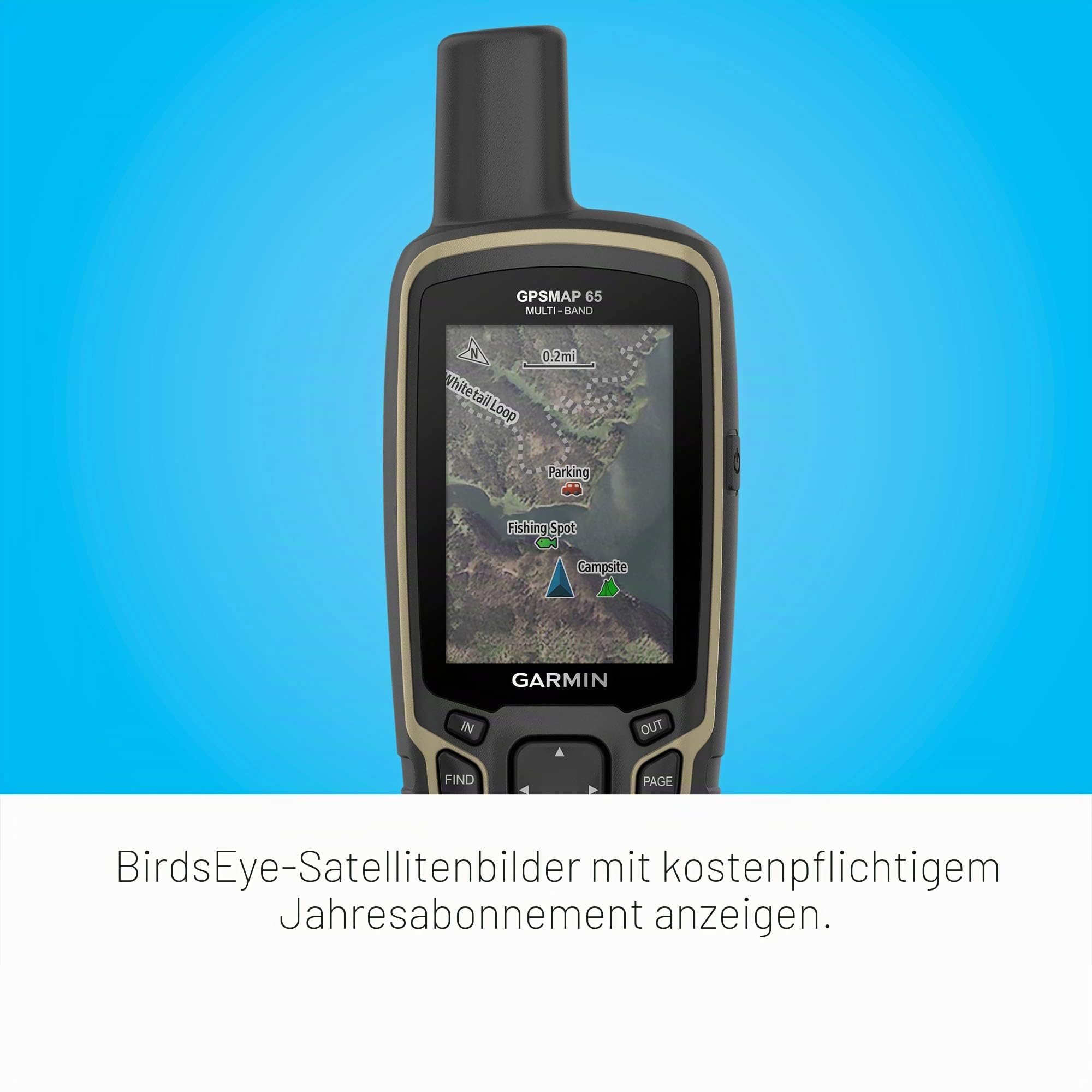 Garmin GPSMAP 65s Navigationsgerät, tragbar, für den Außenbereich, GPS, mit Transporttasche